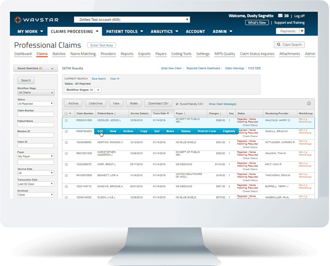 healthcare claims management software