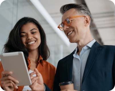 People looking at screen