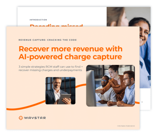 Thumbnail of the ebook titled Recover more revenue with AI-powered charge capture