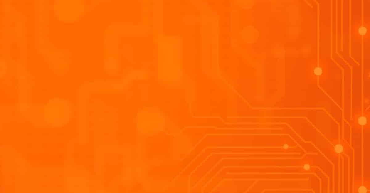 An orange themed circuitry image